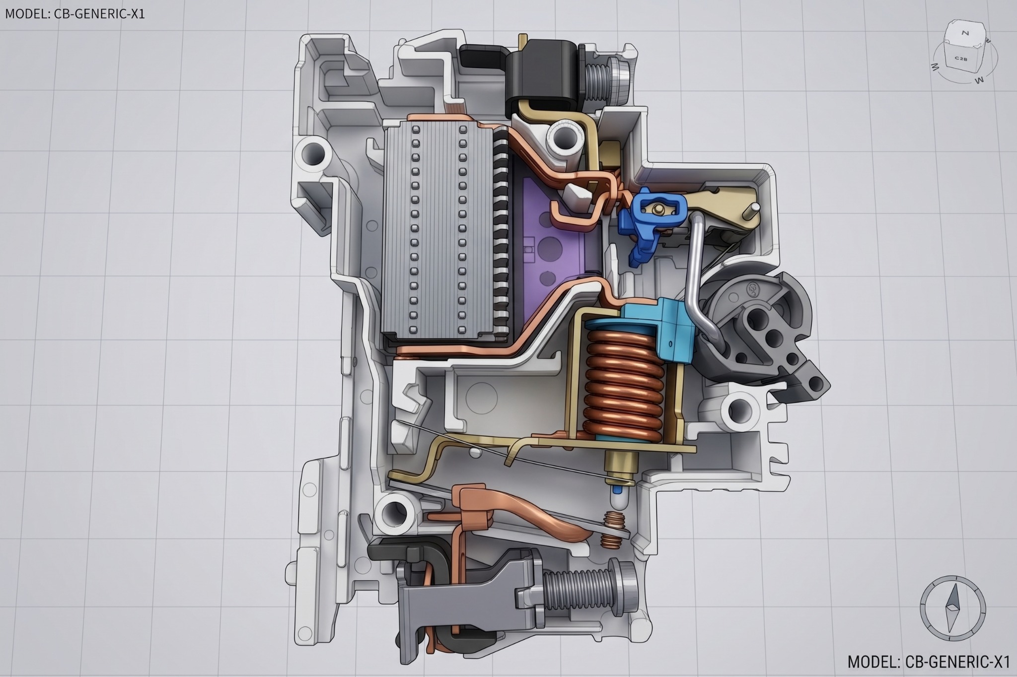 Schnittdarstellung einer technischen Baugruppe